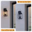 Applique murale d'extérieur 20 po, lanterne murale d'extérieur à lumière de porche, luminaire d'extérieur noir moderne à 2 lumières, ensemble d'éclairage extérieur pour garage, 1 paquet