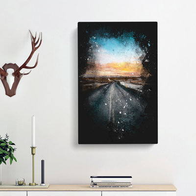 Road Through Iceland - Wrapped Canvas