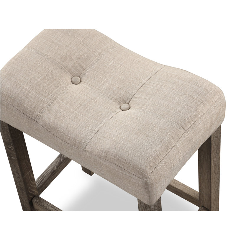 Tabouret à hauteur de comptoir Sora, Brun, Beige
