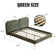 Upholstered platform bed with backrest