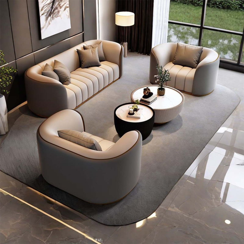 Baccio, Gray Faux Leather