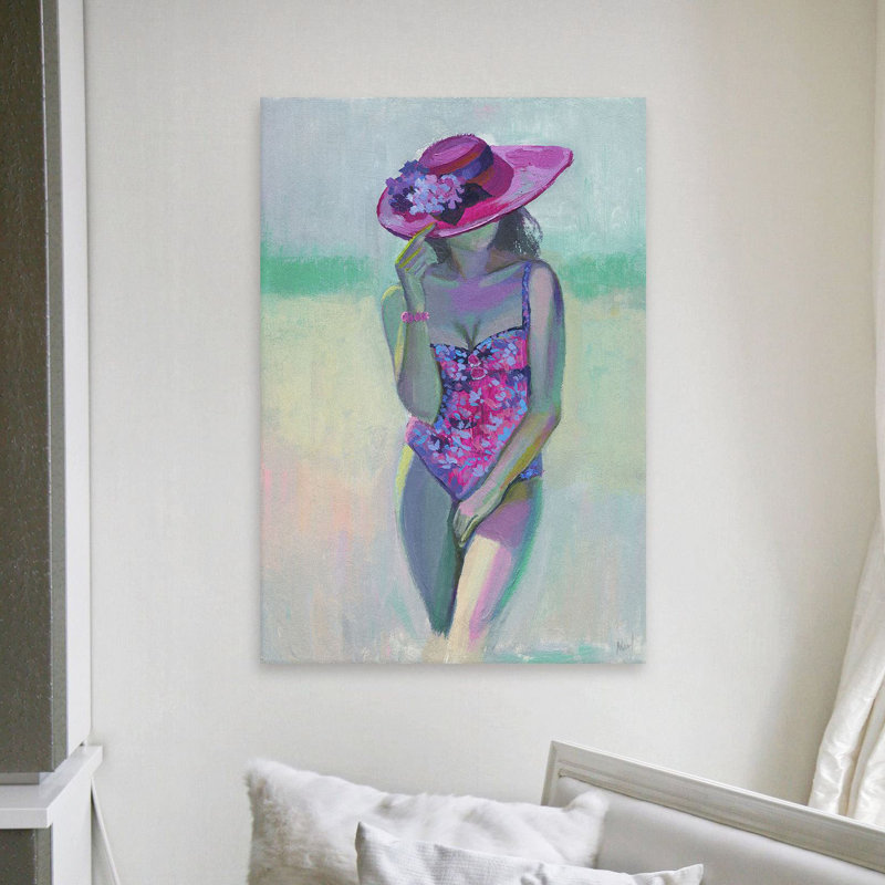 « pretty fleur », reproduction de peinture à l’acrylique sur toile tendue, H 18 po x l 12 po x P 1,5 po
