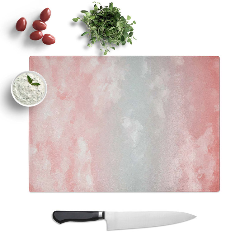 Tempered Glass Through the Clouds in Abstract Chopping Board, 28.5 cm W x 20 cm L