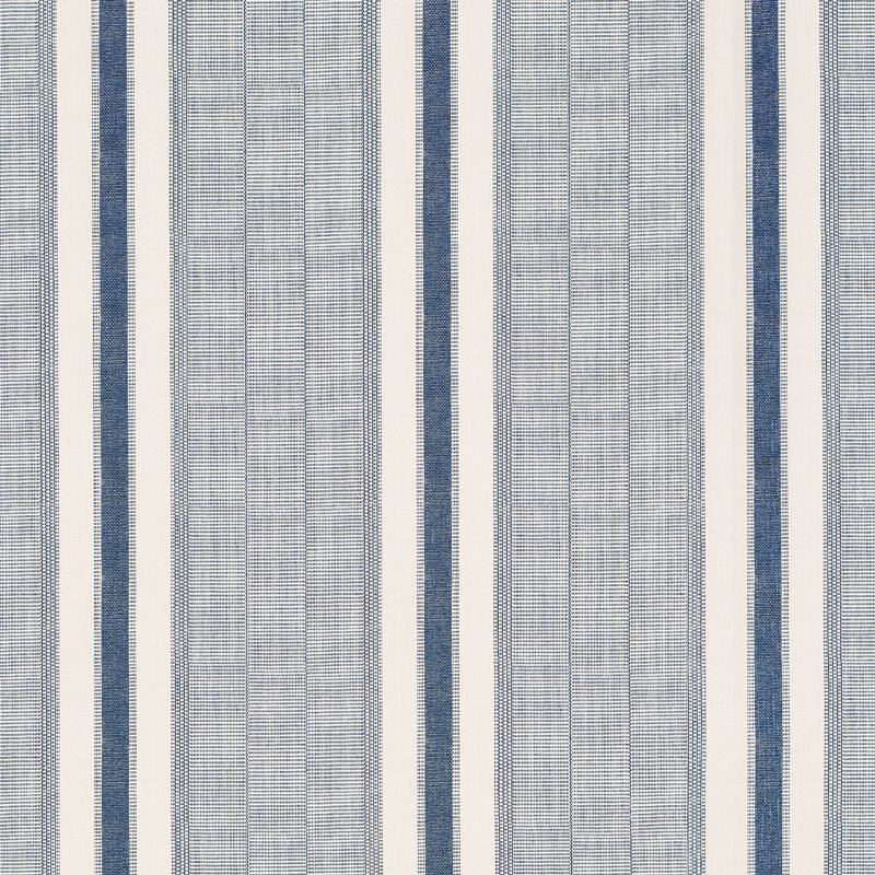 Schumacher x A Rum Fellow Ipala Stripe Vinyl Wallpaper, Ocean