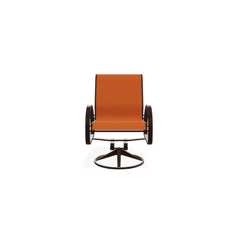 Fauteuil de patio pivotant Hiraku, Toile Sunbrella® tangerine, Kona texturé
