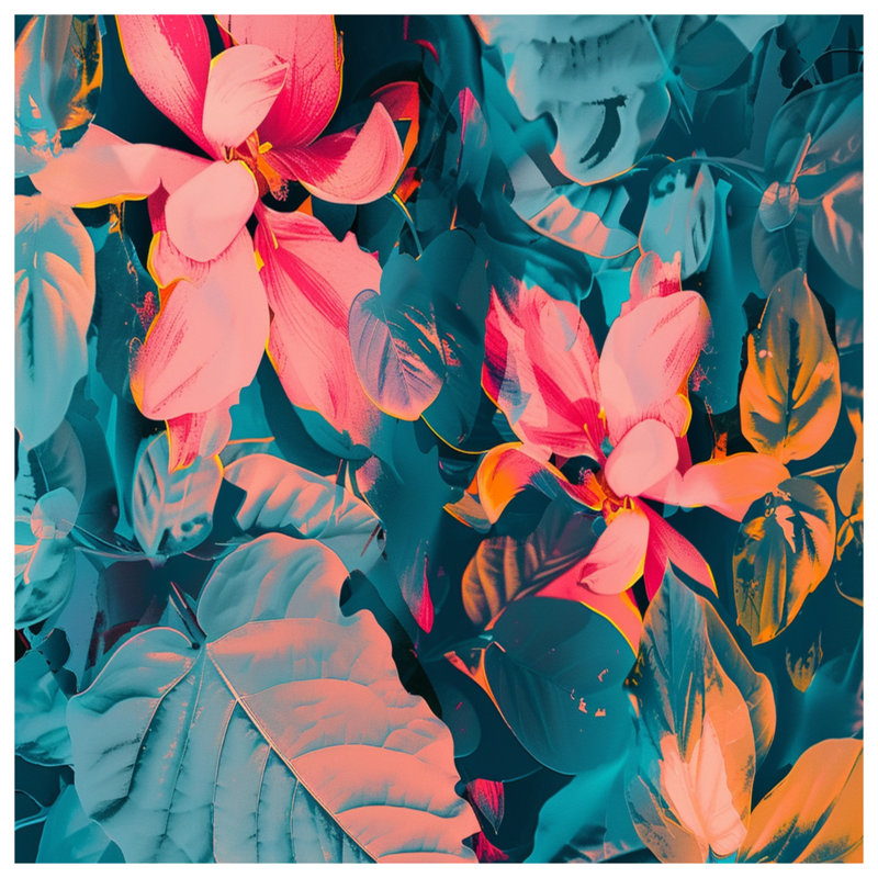 Rideaux de fenêtre à motif floral éclatant et voilage à fleurs - 1 panneau, 50 po x 92 po - 1 panneau, Blocage