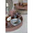 Round Reactive Glaze Stoneware Footed Bowl