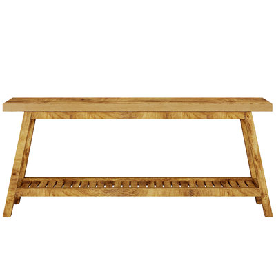 Console Table, Wood Entryway Table With Open Storage Shelf