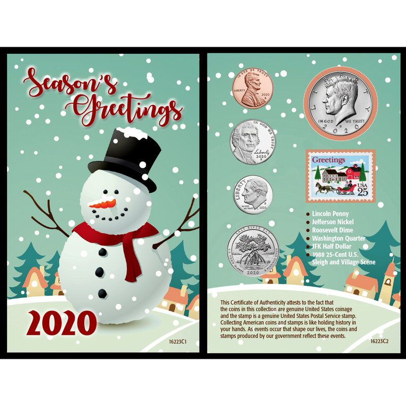Carte de Noël bonhomme de neige 2020