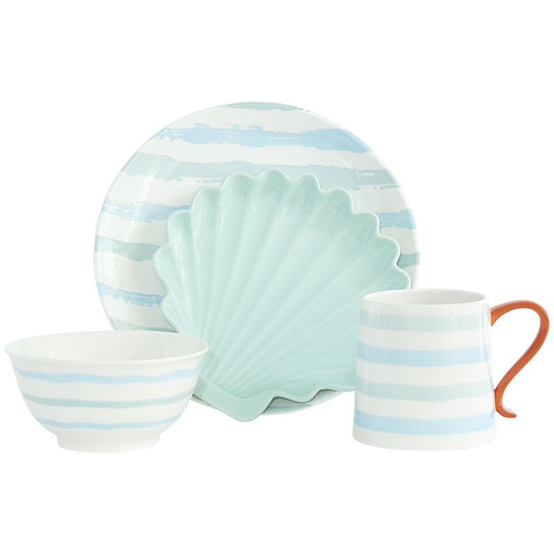 Marie 16 Piece Stoneware Dinnerware Set - Service for 4