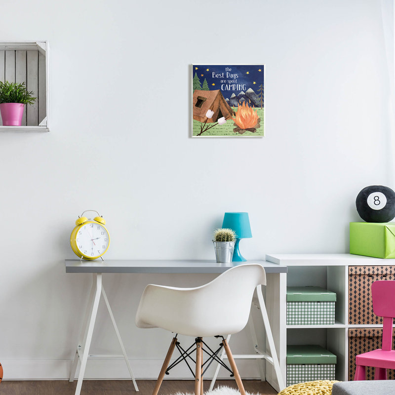«Best Days Spent Camping Scenery», art mural sur bois par ND Art