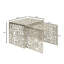 Set of 2 Rectangular Aluminium Nesting Coffee Tables in Silver