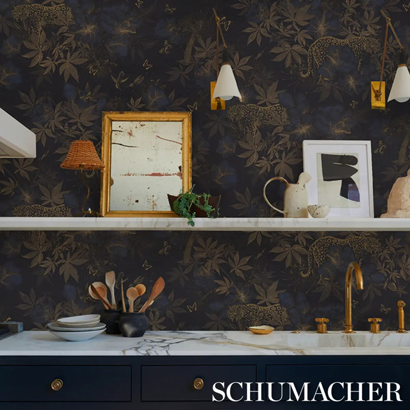 Schumacher X Katie Lyndon Wallpaper Roll, Blue