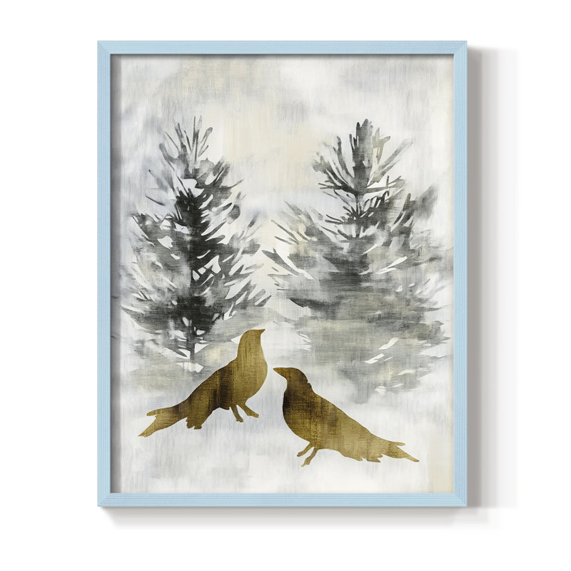Reproduction encadrée - bois massif, H 21 po x l 17 po, Bleu