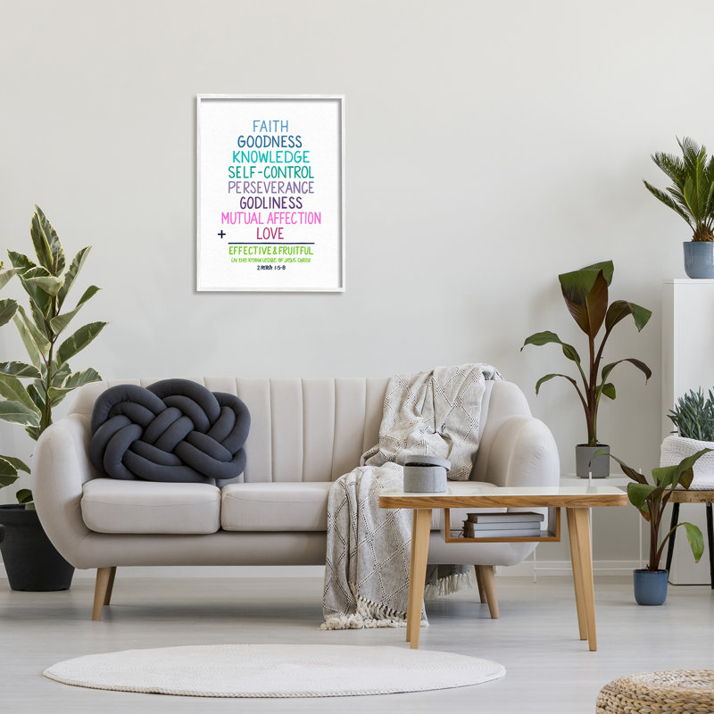 Efficace et fructueux dans la connaissance Peter 1: 5-8 Proverbs par Raye Allison Creations - impression
