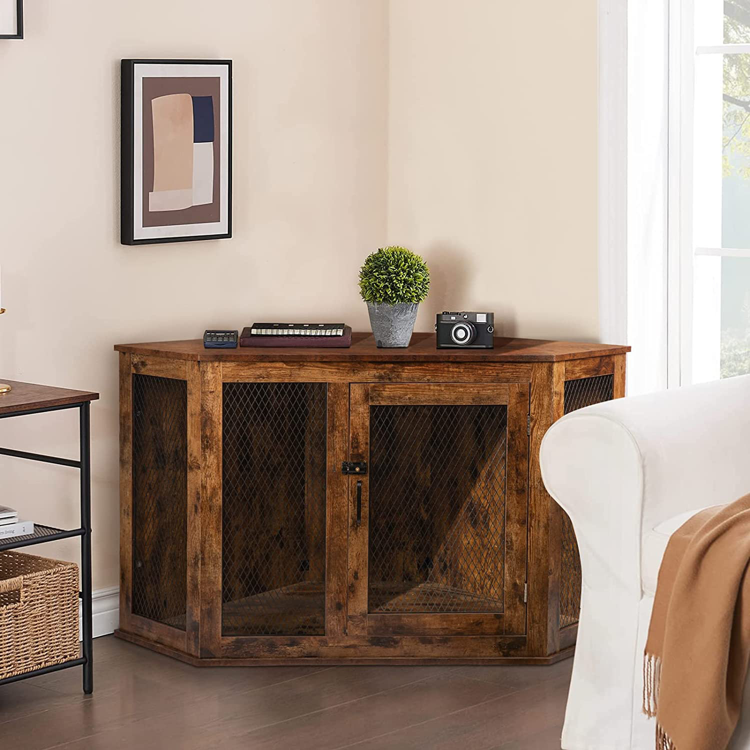 Archie & Oscar™ Bromborough Corner Dog Crate & Reviews | Wayfair