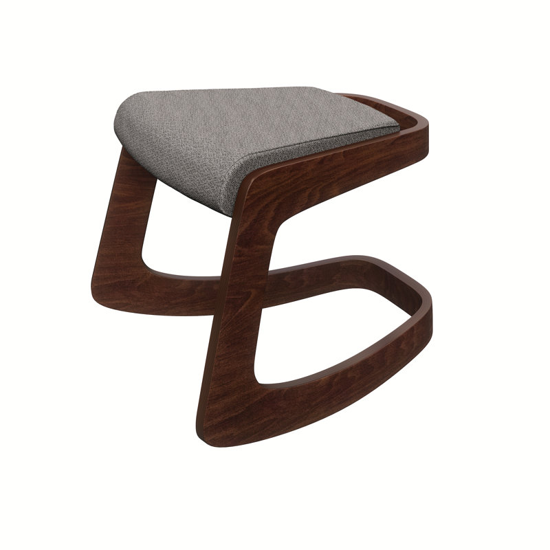 Tabouret Makau, Charbon, Bois foncé