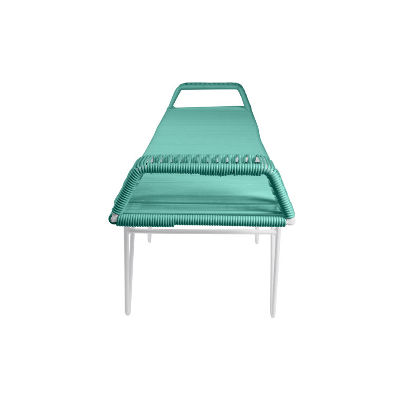 Banc d'intérieur / extérieur fait à la main Pelerin, Turquoise, Blanc
