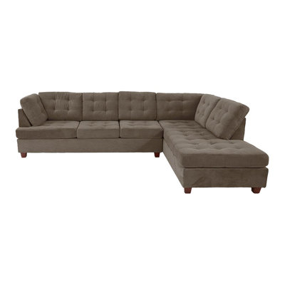 2-Piece Sectional Set with 2 Accent Pillows