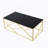 31.4 Inch Modern Two-Tier Square Coffee Table - An Elegant Combination of Clear Glass and Marble Pattern Sticker.It can be used as a coffee table,a side table or a display stand.-235532370