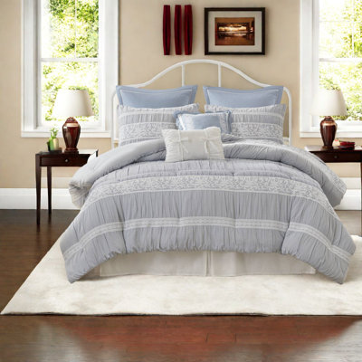 De literie pour grand lit, jacquard en polyester Shabby Chic Home