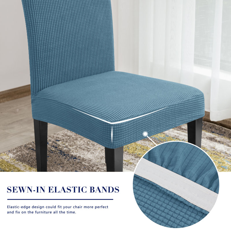 Box Cushion Slipcover, Denim Blue