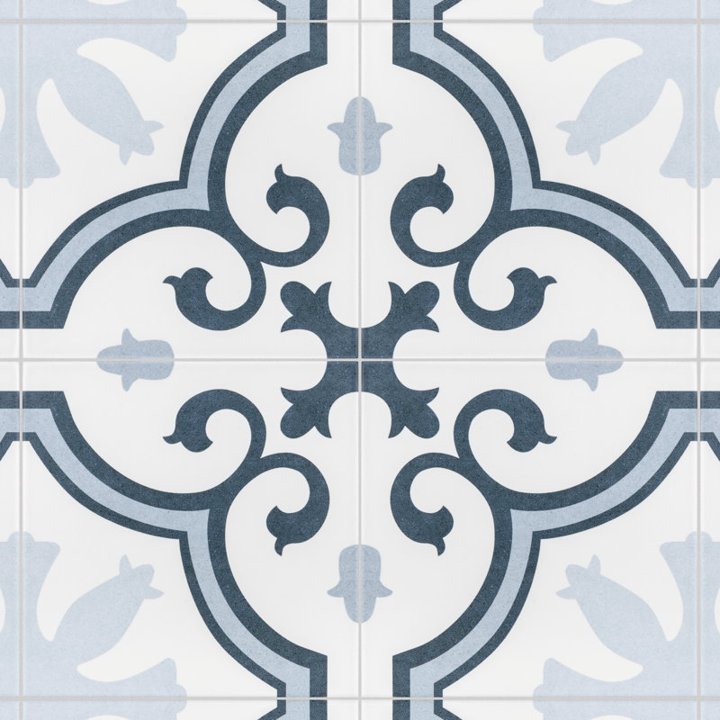 Lacour 10" x 10" Porcelain Patterned Wall & Floor Tile