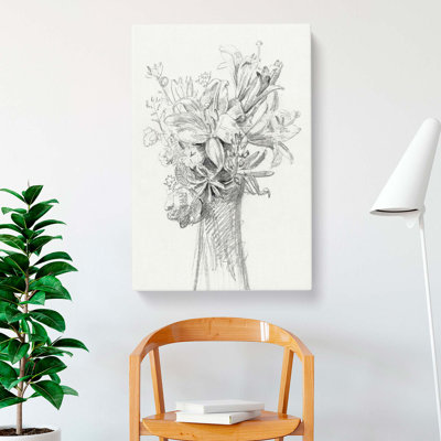 Vase Of Flowers by Jean Bernard - Wrapped Canvas Print