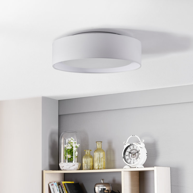 Redbad Flush Mount, Beige/White