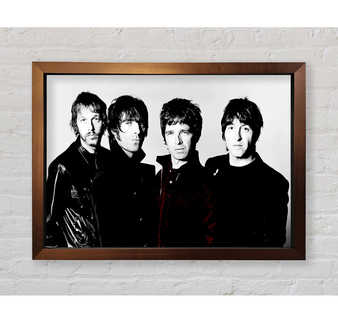 Oasis Noel Rot B N W Gerahmter Druck