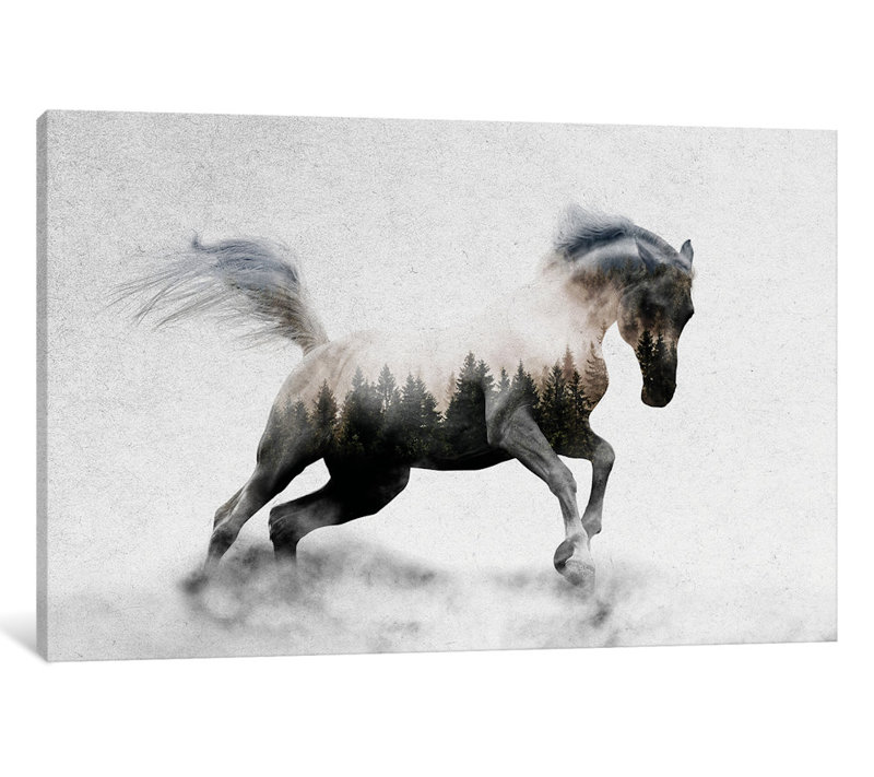 « hest i », impression sur toile, H 8 po x l 12 po x P 0,75 po