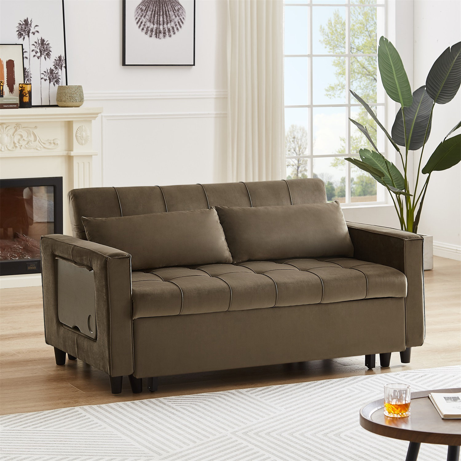 Vegas futon sofa bed queen sleeper online with storage