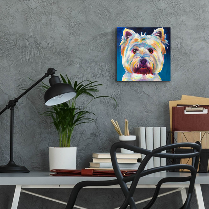 «Westie - Chispy» par Dawg Painter, H 12 po x l 12 po x P 0,13 po
