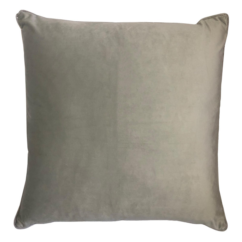 Martina Square Pillow Cover & Insert, Gray