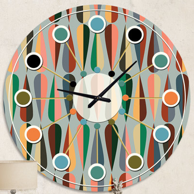 Horloge murale rétro rétro G9 - Mid-Century