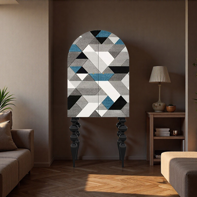 Rangement en bois massif pour chambre à coucher, Noir