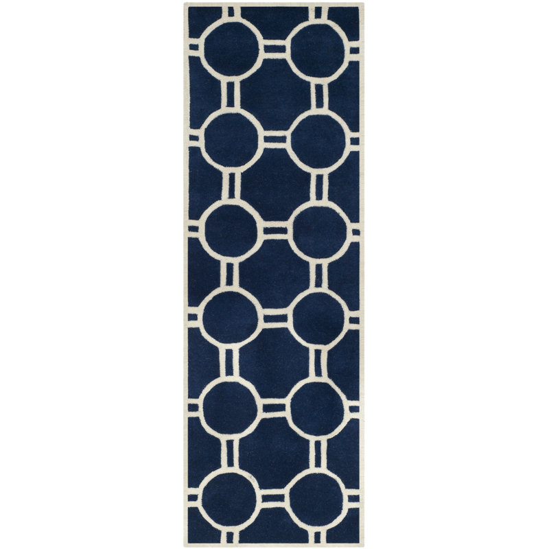 Carolene Hand Tufted Wool Geometric Rug, Runner 2'3" x 7'