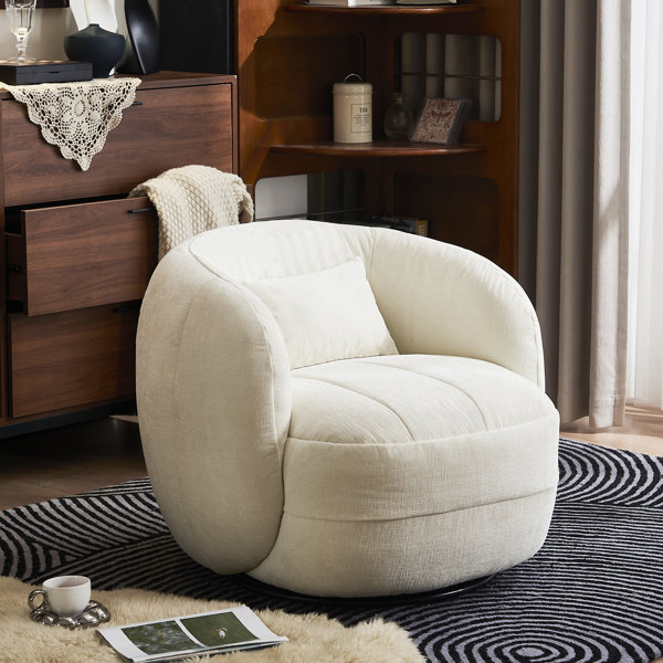 Ivy Bronx Kasiah Upholstered Swivel Barrel Chair & Reviews | Wayfair