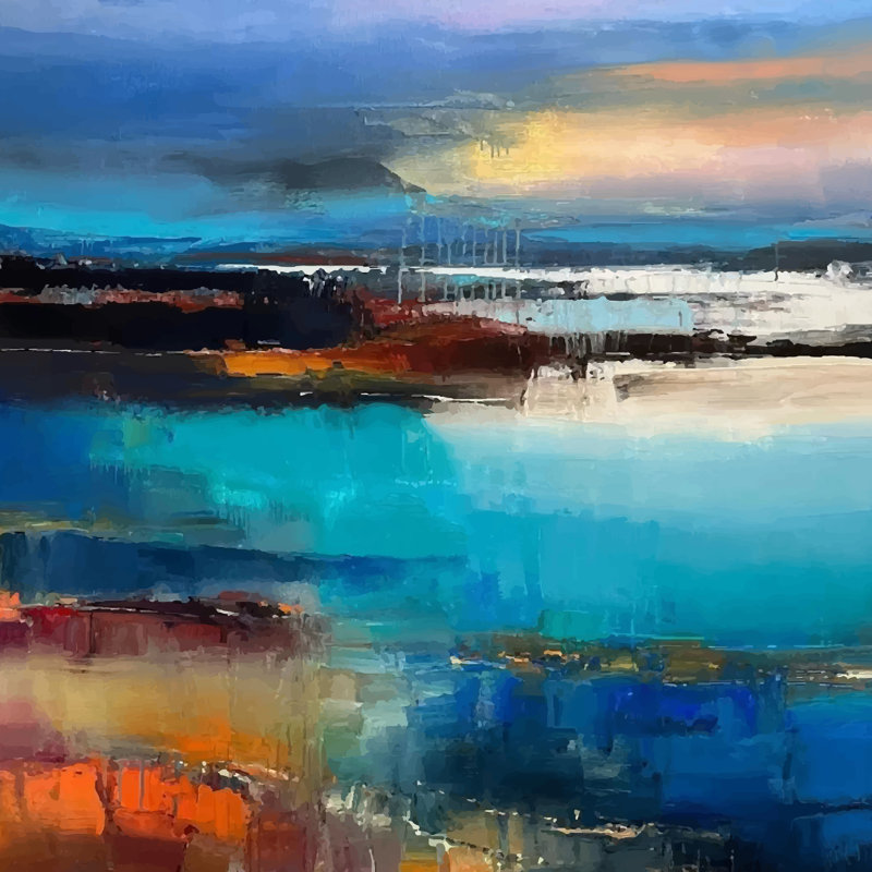 Cotto Acrylic Painting On Canvas - Wrapped Canvas Painting, 30cm H x 30cm W x 3.8cm D