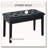Button Tufted Faux Leather Padded Duet Piano Bench-434554161