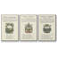Ensemble de 3 ex-libris imprimés sur toile encadrée V-97710577-97710576