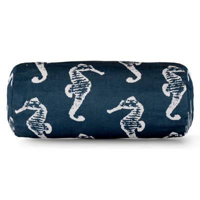Sea Horse Round Bolster Throw Pillow