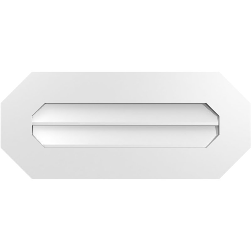 Évent horizontal gondole allongé en surface octogonal Signature, H 12 po x l 28 po x P 1 po