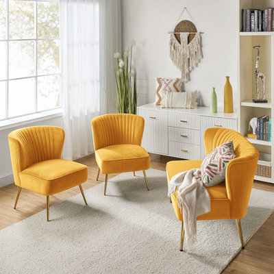 Leona 3-Piece Velvet Living Room Set