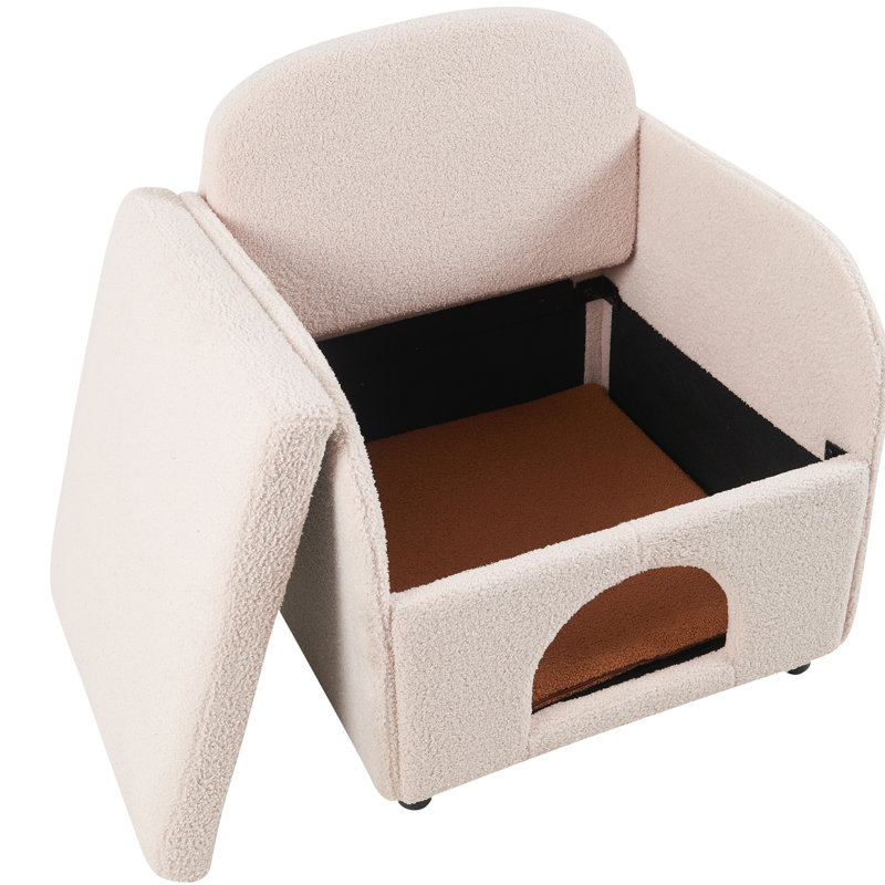 Fauteuil de loisir rembourré en tissu Sherpa