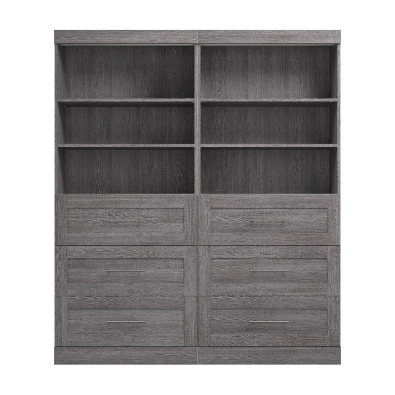 Organisateur de garde-robe l 72 po Arlex, Écorce gris