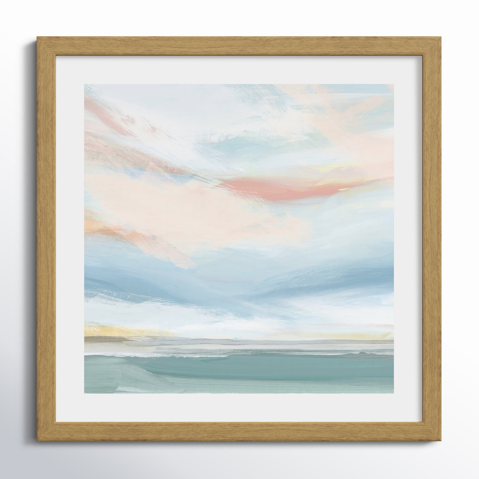 Delphi "Sweetness I" Painting by Isabelle Z, 18.25" H x 18.25" W x 0.75" D, Beige Wood Framed Paper