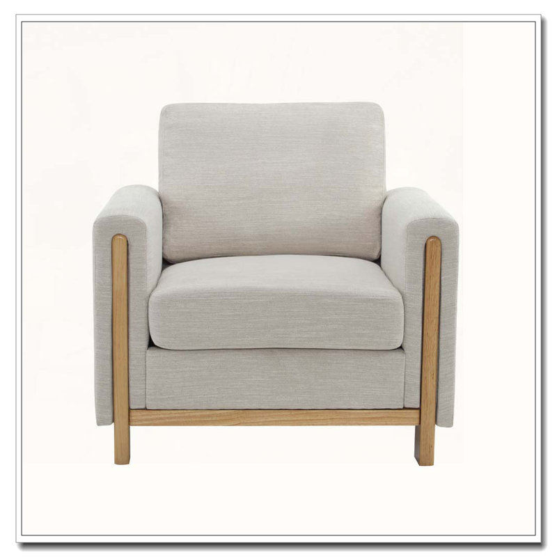 Fauteuil rembourré en tissu, Beige