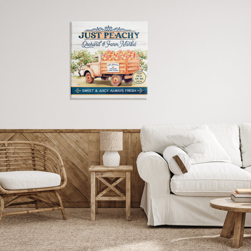 «Just Peachy Orchard», art mural sur toile par Mollie B., H 30 po x l 30 po
