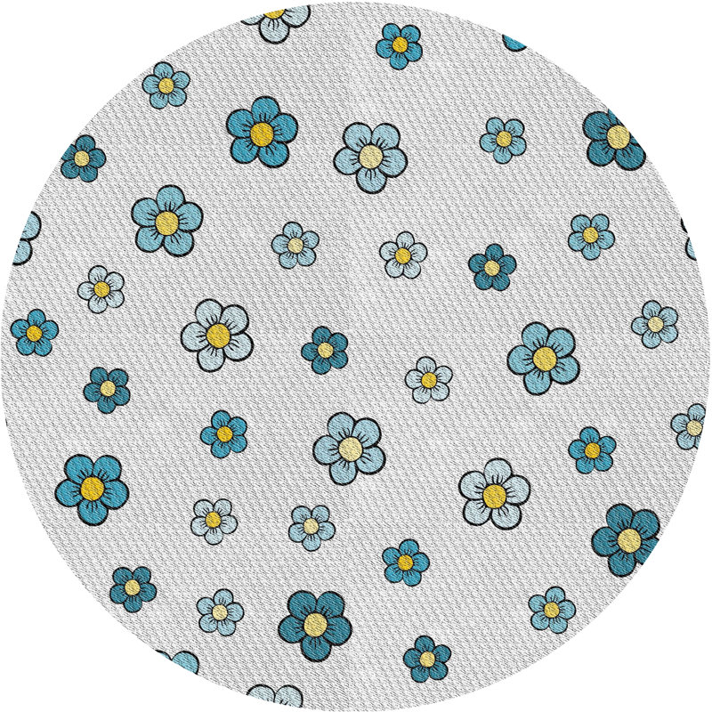 Tapis bleu Reon, Rond 5 pi
